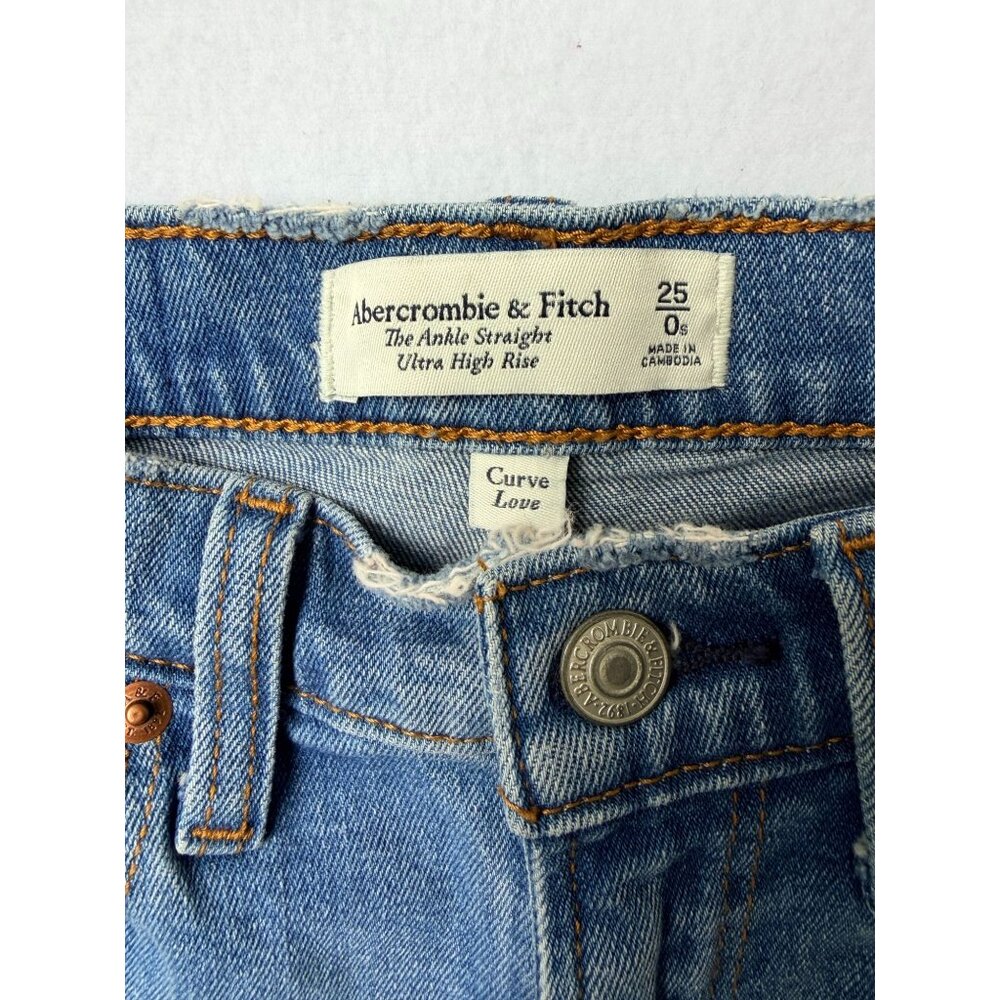 Abercrombie & Fitch Womens Ankle Straight Ultra High Rise Jeans Size 25 - Picture 4 of 15